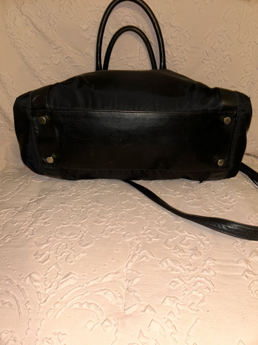 Rebecca Minkoff Black Nylon and Leather Diaper Bag with Gold Hardware - Picture 4 of 10